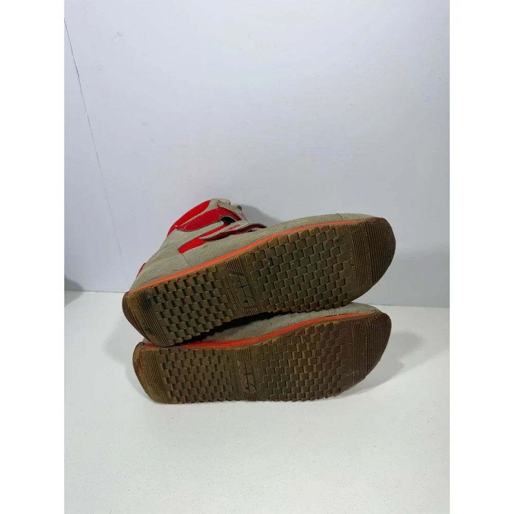 Vintage AXO Grey Red Suede Motocross Sport Boots High Top 90s Favaro Design‎